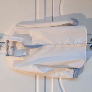 Jacadi Girls White Button Down Shirt Size Small